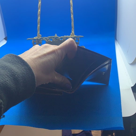 Burberry authentic brown leather wallet heymarket design check interior lining - Picture 3 of 10